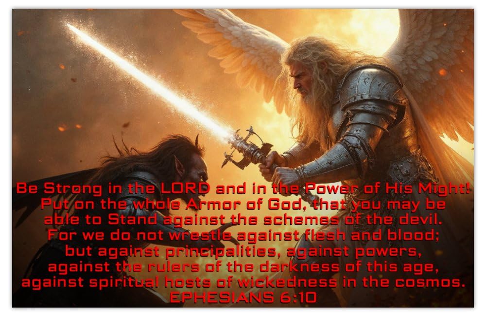 Be Strong Inspirational Christian Poster-M6