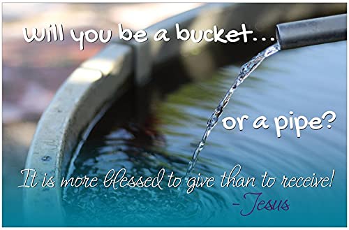 Creation Enterprises Bucket or Pipe Inspirational Christian Poster-A116