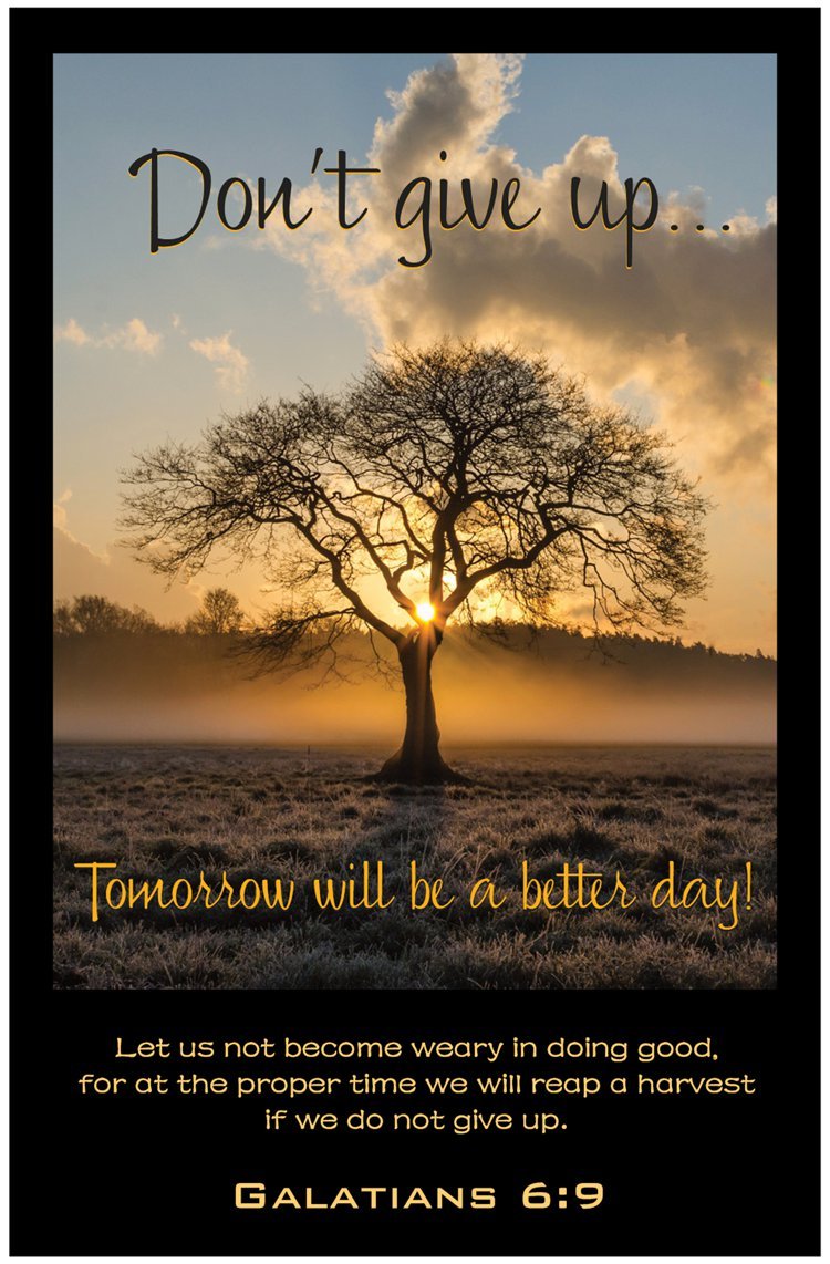 Creation Enterprises Don't Give Up Inspirational Christian Poster-A40