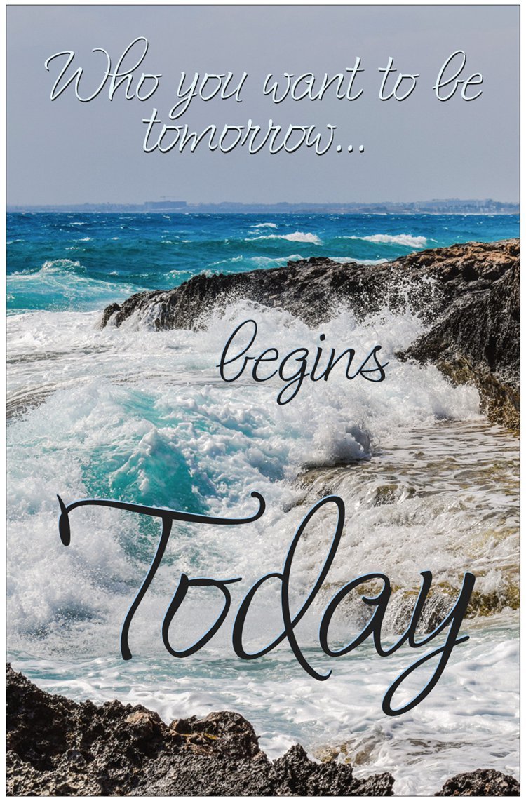 Begins Inspirational Christian Poster-A12