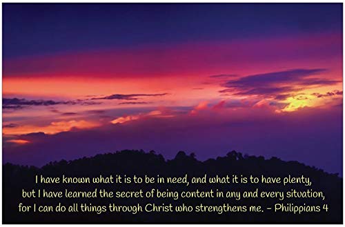 Be Content Inspirational Christian Poster-C91