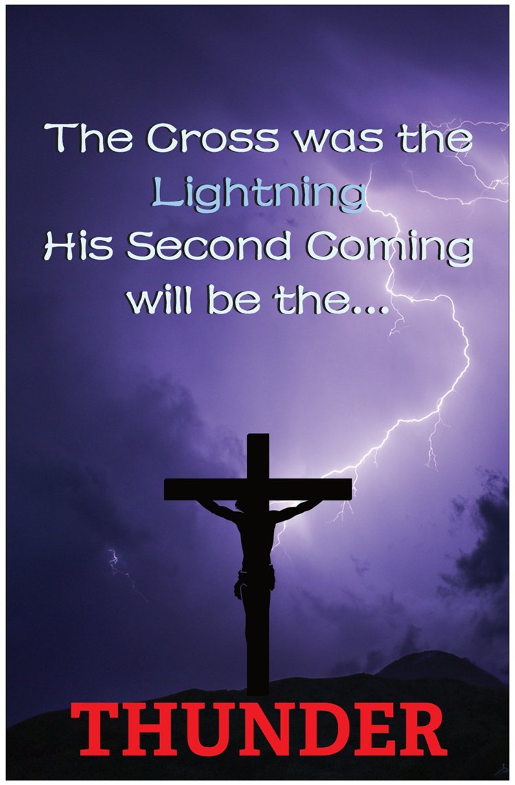 Creation Enterprises Cross Lightning Inspirational Christian Poster-A30