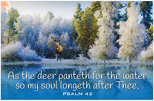 Creation Enterprises Deer Panteth Inspirational Christian Poster-I78