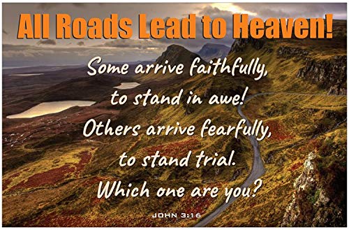 Creation Enterprises All Roads Inspirational Christian Poster-K6