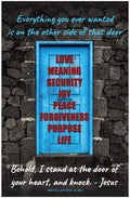Creation Enterprises Door of Your Heart Inspirational Christian Poster-J95