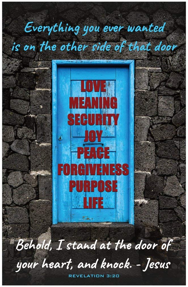 Creation Enterprises Door of Your Heart Inspirational Christian Poster-J95