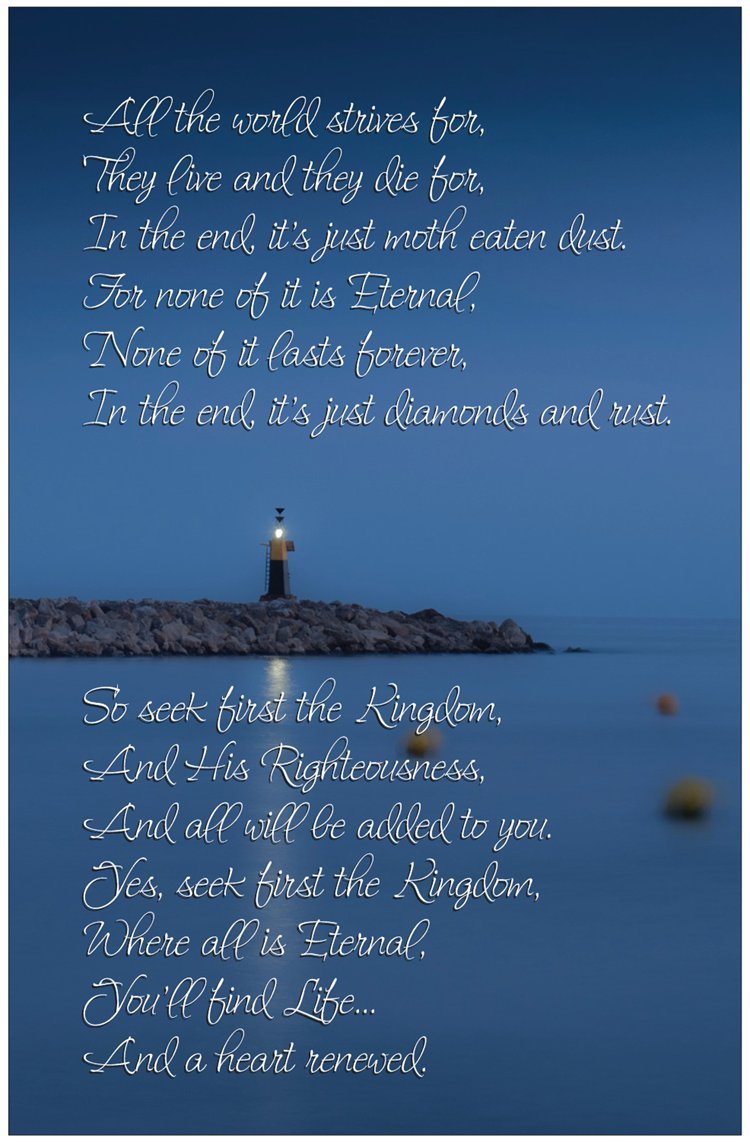 Creation Enterprises Diamonds and Rust Inspirational Christian Poster-A38