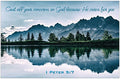 Creation Enterprises Cast All Your Concerns Inspirational Christian Poster-A22