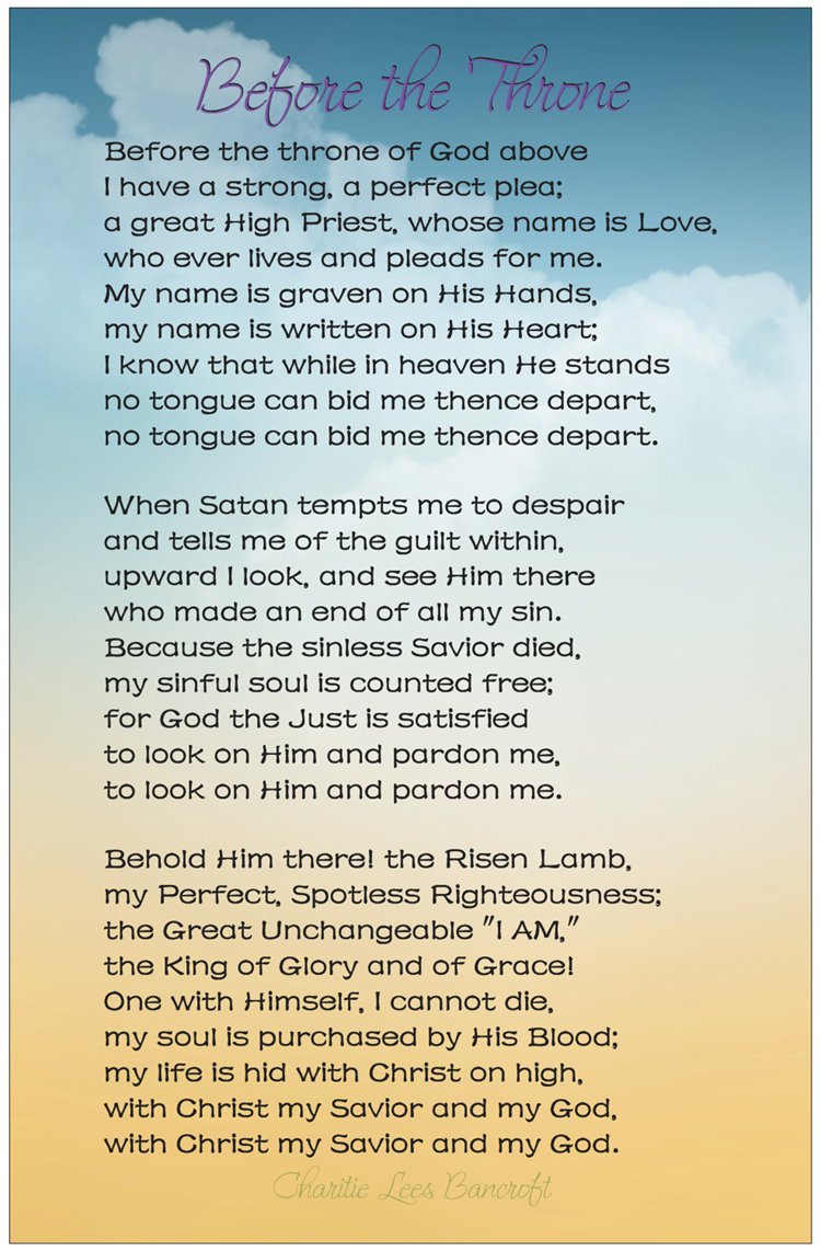Creation Enterprises Before The Throne Inspirational Christian Poster-A10