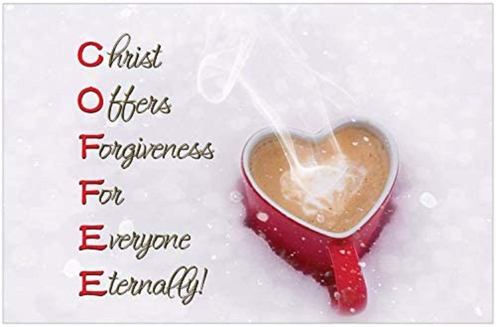 COFFEE Inspirational Christian Poster-K98
