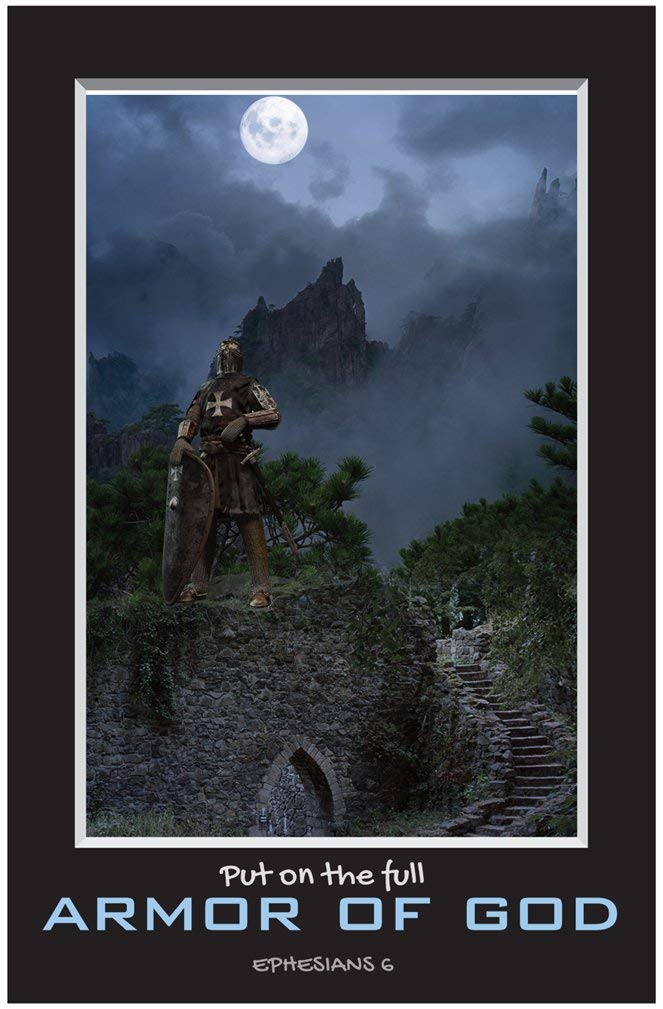 Creation Enterprises Armor of God Night Inspirational Christian Poster-F97