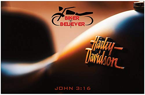 Creation Enterprises Bike Believer Harley Inspirational Christian Poster-H98